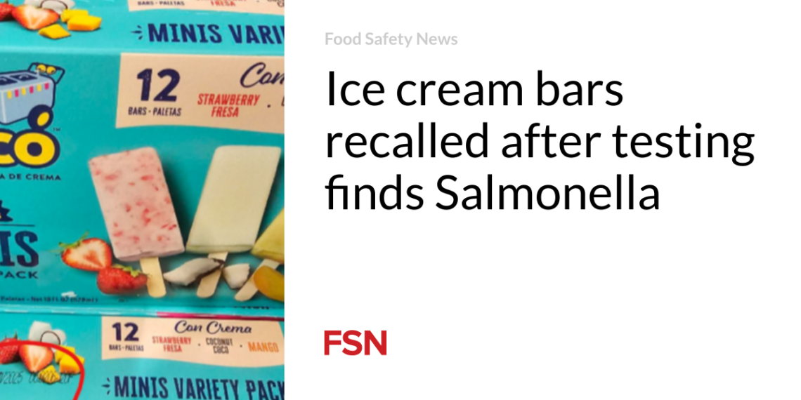 Ice cream bars recalled after testing finds Salmonella