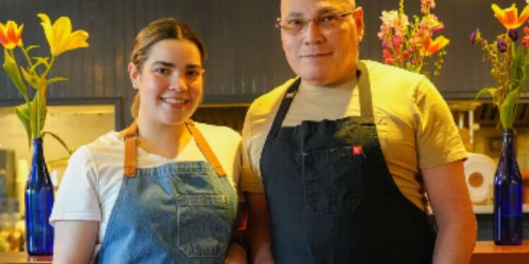 Marie and Levi Hernandez at Autana in Ardmore.