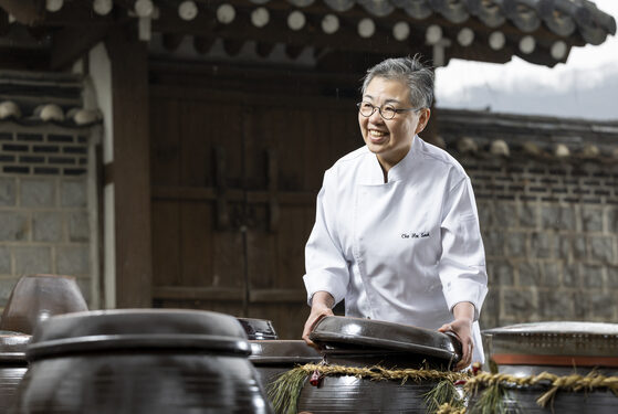 Chef Cho Hee-suk at Seoul's cultural complex, Korea House, last month [JOONGANG PHOTO]