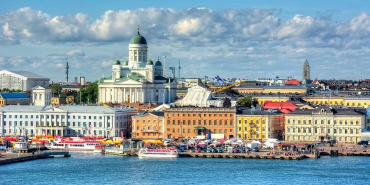 Una vista de Helsinki, capital de Finlandia.