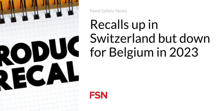 Recalls up in Switzerland but down for Belgium in 2023