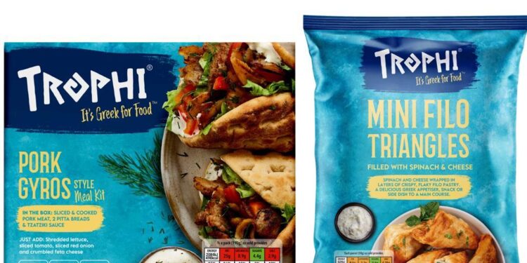 Surya Foods launches Greek-style mezze brand Trophi into Asda