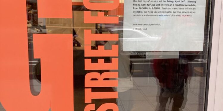 “G Street Foods…final day is April 26th”