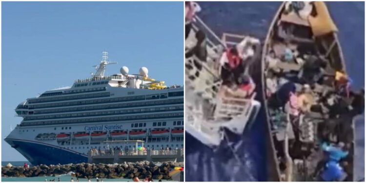 Grupo de 27 balseros cubanos rescatado por crucero Carnival
