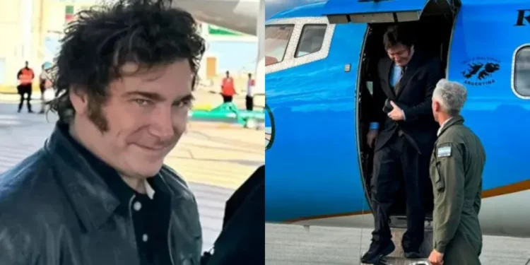 Javier Milei de viaje