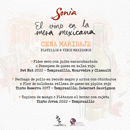 Sonia crea experiencias culinarias para promover el vino mexicano