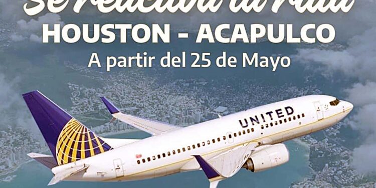 Reactivan vuelo directo Houston-Acapulco; impulso a la oferta turística de Guerrero