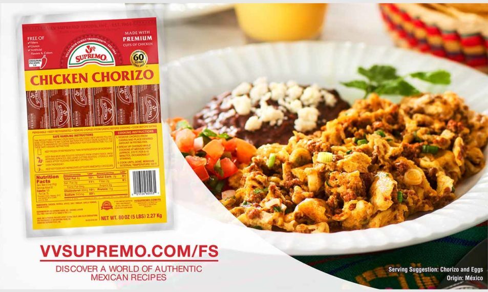 V&V Supremo Foods breaks out chicken chorizo