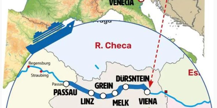 40 opciones de circuitos terrestres combinados con cruceros fluviales en Europa