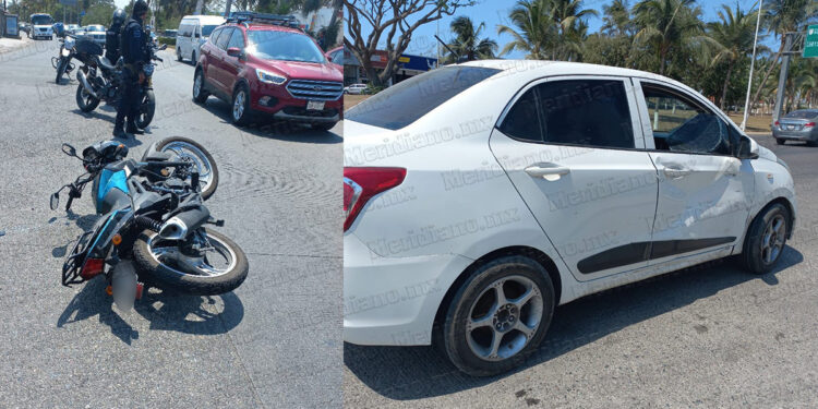 Chocó otra motocicleta en el crucero de Las Juntas