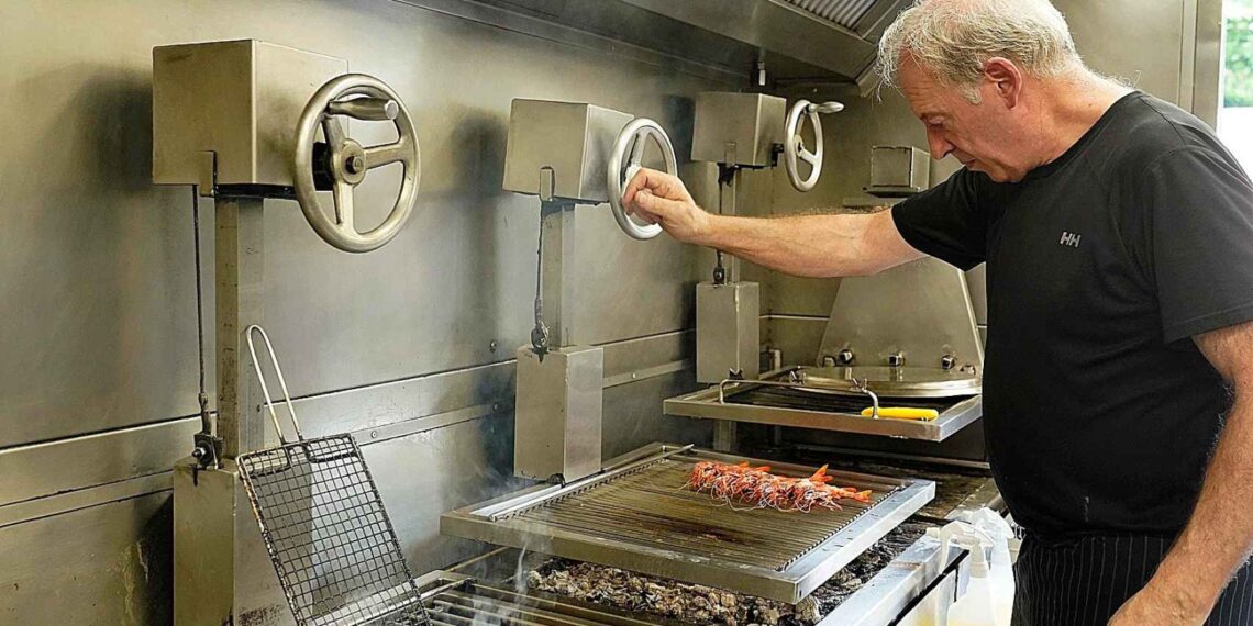 Bittor Arginzoniz, con sus célebres parrillas / PAULINO ORIBE / ARABA PRESS