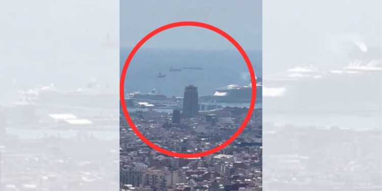 El vídeo que demuestra el colapso marítimo de los cruceros en Barcelona