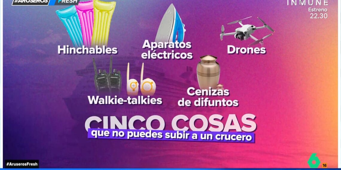 estos son los cinco objetos que no se pueden subir a bordo de un crucero
