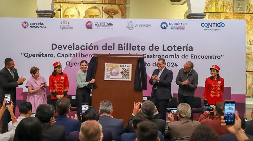 Emite Lotería Nacional billete conmemorativo de “Querétaro, Capital Iberoamericana de la Gastronomía de Encuentro”