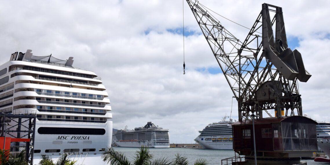 Cruceros en el puerto de Santa Cruz de Tenerife. Imagen Ayuntamiento de Santa Cruz de Tenerife