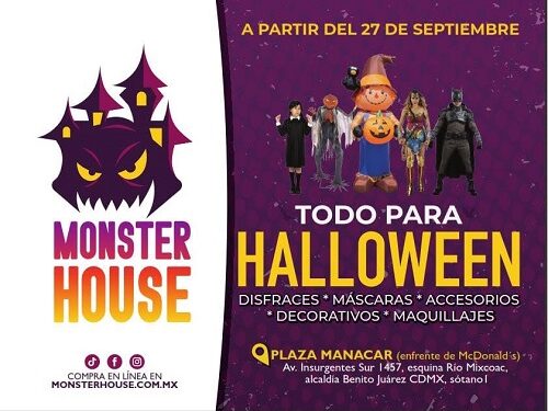 Monster House llega a Torre Manacar para preparar todo para el Halloween