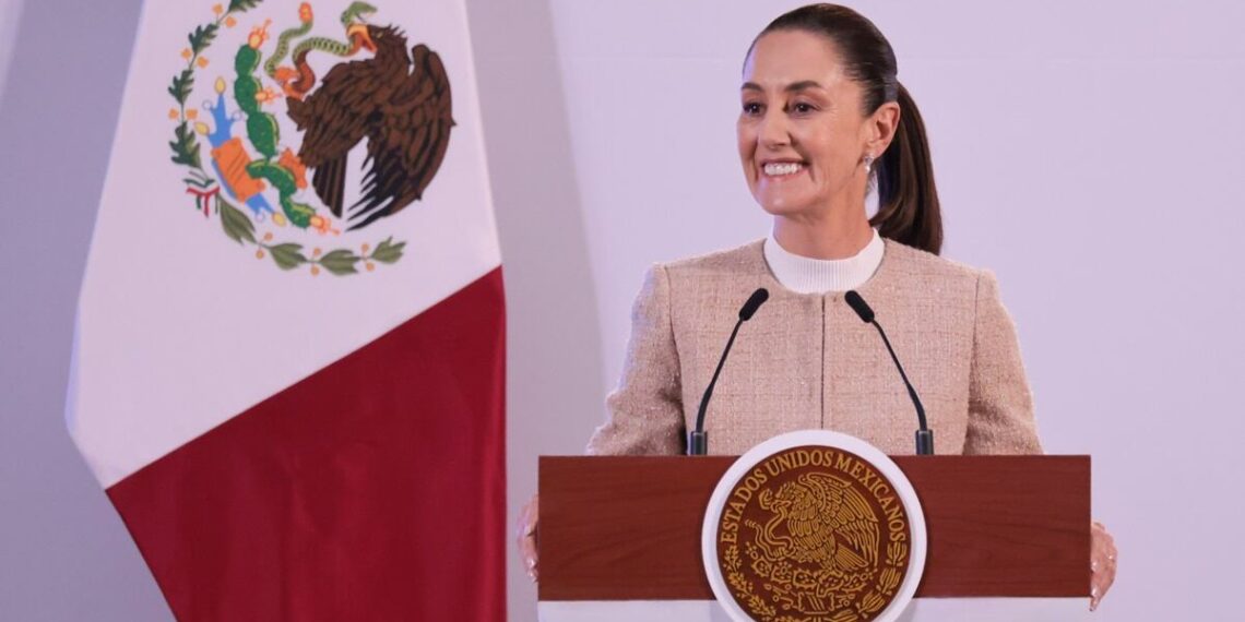 Claudia Sheinbaum en su conferencia mañanera del 14 de octubre. Foto: Presidencia