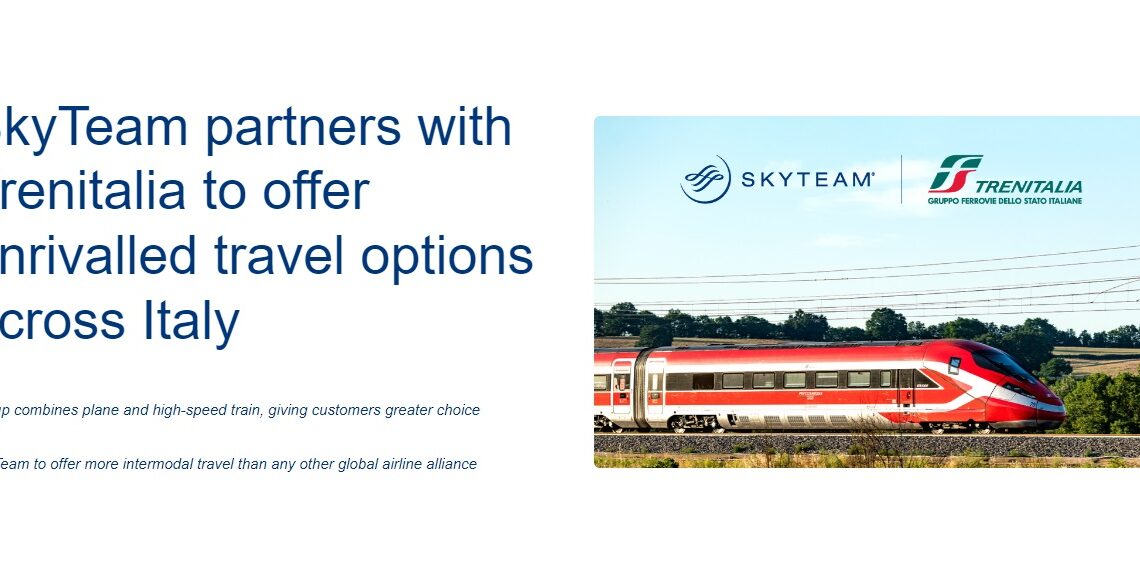 SkyTeam se asocia con Trenitalia y propone viajes intermodales en Italia