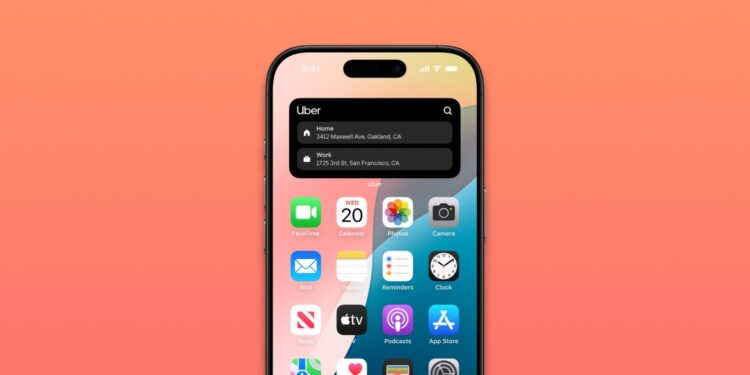 La aplicación Uber para iOS recibirá un nuevo widget en la pantalla de inicio para solicitudes de viajes rápidos