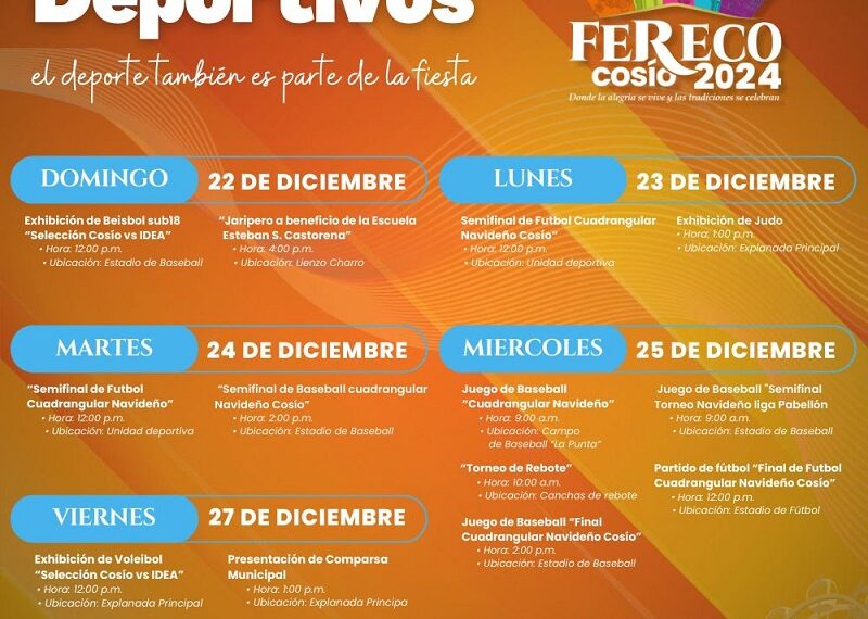 Aguascalientes te invita a Vivir la Feria Regional de Cosió 2024