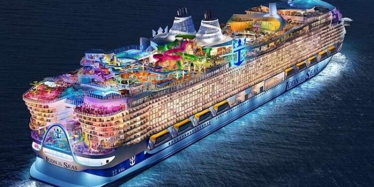 El Icon of the Seas crucero más grande del mundo se dispone en las próximas horas a zarpar en su viaje inaugural