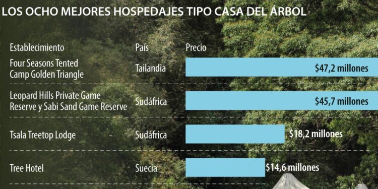 Estos son los mejores hoteles tipo "Tree House" del mundo para visitar y descansar