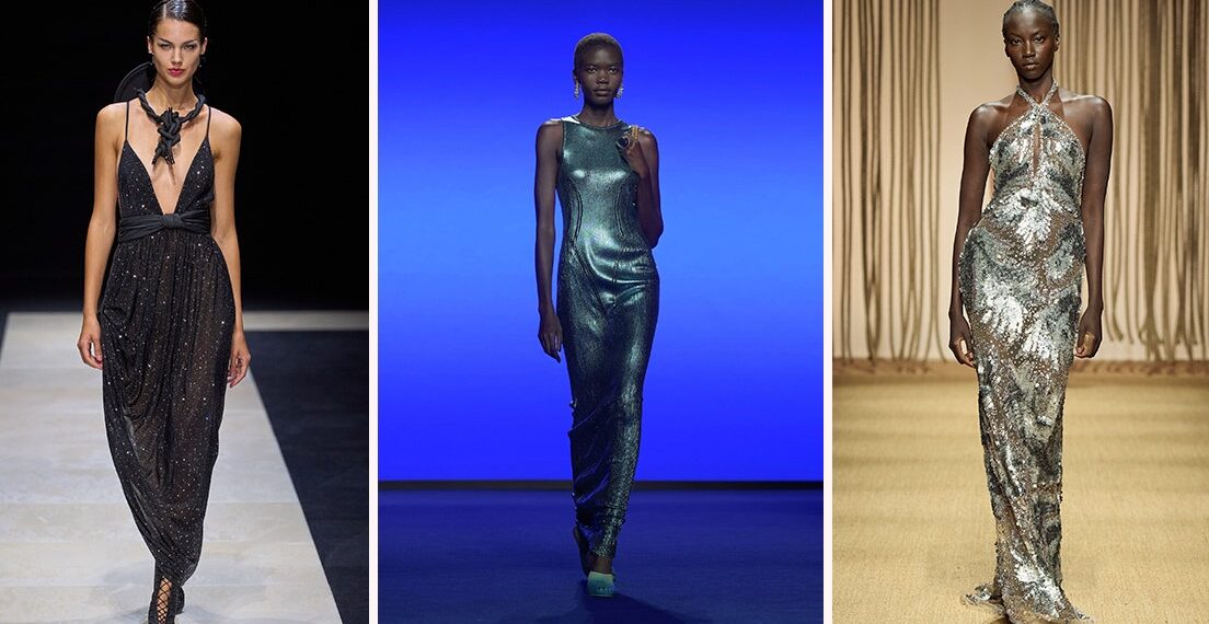 Cómo son los vestidos de lentejuelas de invitada de boda Primavera-Verano 2025