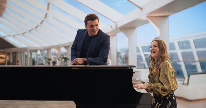 Drew Barrymore y Orlando Bloom protagonizan primer comercial de "Big Game" de MSC Cruceros