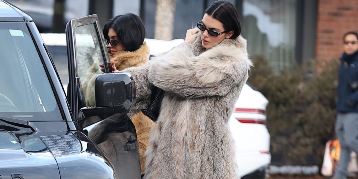 Kendall Jenner combina pantalones rectos y botines vaqueros elegantes en color marrón