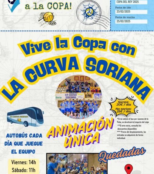Viajes, quedadas, animación, previas...'La Curva Soriana' se prepara para la Copa del Rey de Voleibol