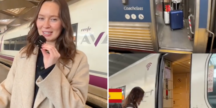 Una estadounidense que vive en España muestra la gran diferencia de los viajes en tren: Son experiencias tan diferentes...