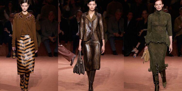 Cómo llevar botas altas con faldas midi según Fendi Otoño Invierno 2025/2026