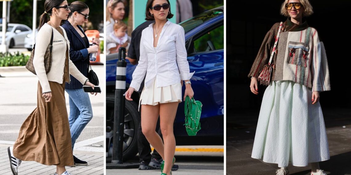 Cómo llevar tenis con faldas en Primavera-Verano 2025