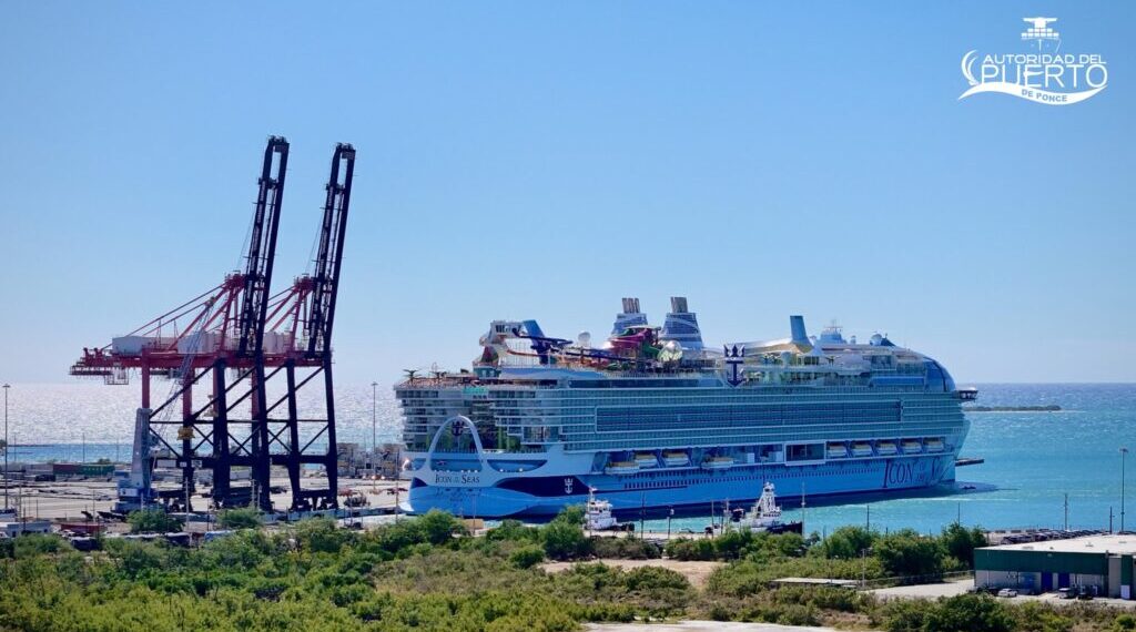 Nuevo mega crucero de la clase Icon de Royal Caribbean hará parada técnica en el Puerto de Ponce