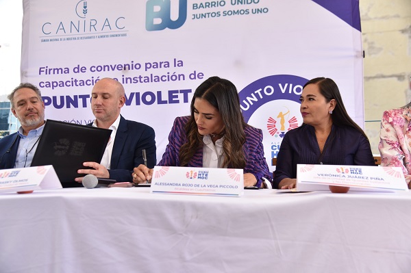 Alessandra Rojo de la Vega y la industria restaurantera anuncian 186 nuevos puntos violeta en la Alcaldía Cuauhtémoc