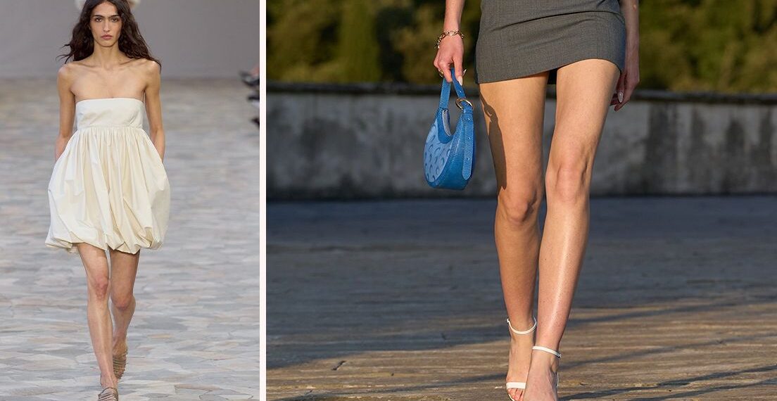 Con qué sandalias llevar vestidos strapless de los 2000 en primavera 2025