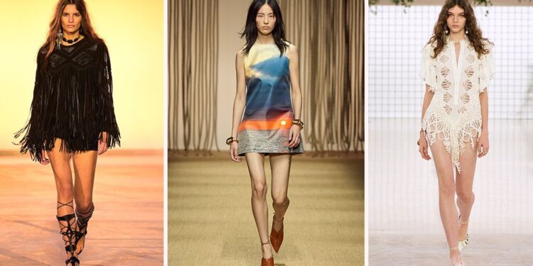 Cómo llevar minivestidos boho en tendencia de Primavera-Verano 2025