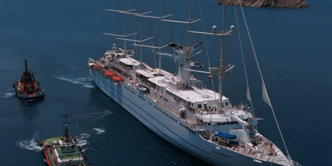 El Puerto de Santa Marta recibió al crucero Club Med 2 con más de 280 pasajeros