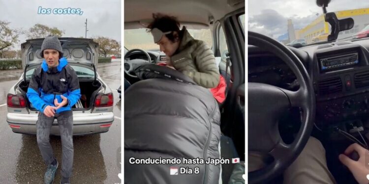 El programa de aventuras más fascinante del momento es un tiktoker español que está viajando a Japón con un Fiat de 1998