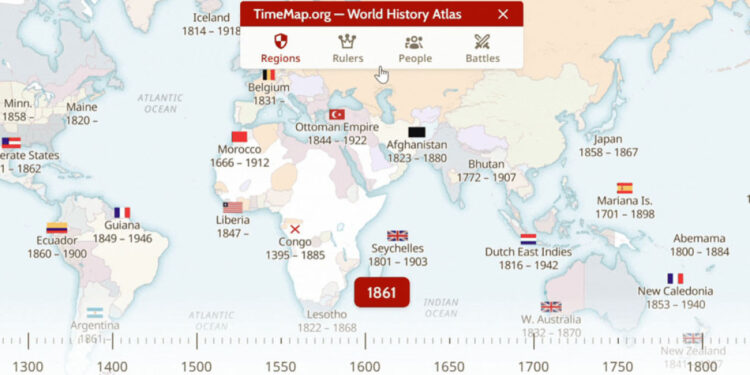El 'Google Maps de Historia', la web que te permite viajar al pasado con mapas antiguos