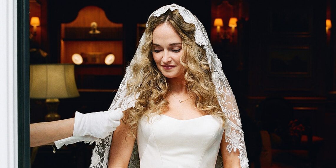This Former Thom Browne Designer Spent Over 200 Hours Creating a Veil for Her Wedding