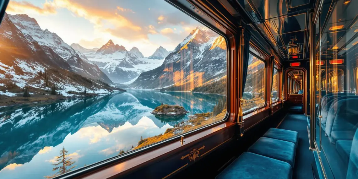 Este tren vintage de la Belle Époque recorre los Alpes suizos por solo 30€ (y sus ventanales panorámicos revelan lagos cristalinos que parecen sacados de un cuento)