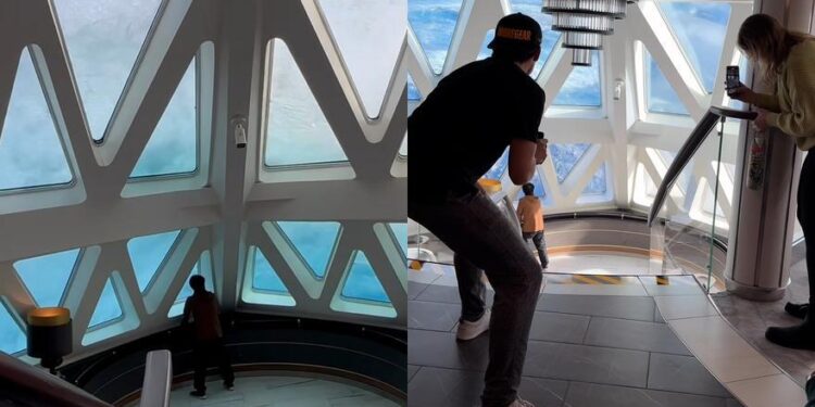 Pánico a bordo: un crucero choca contra olas de 12 metros en el Paso de Drake