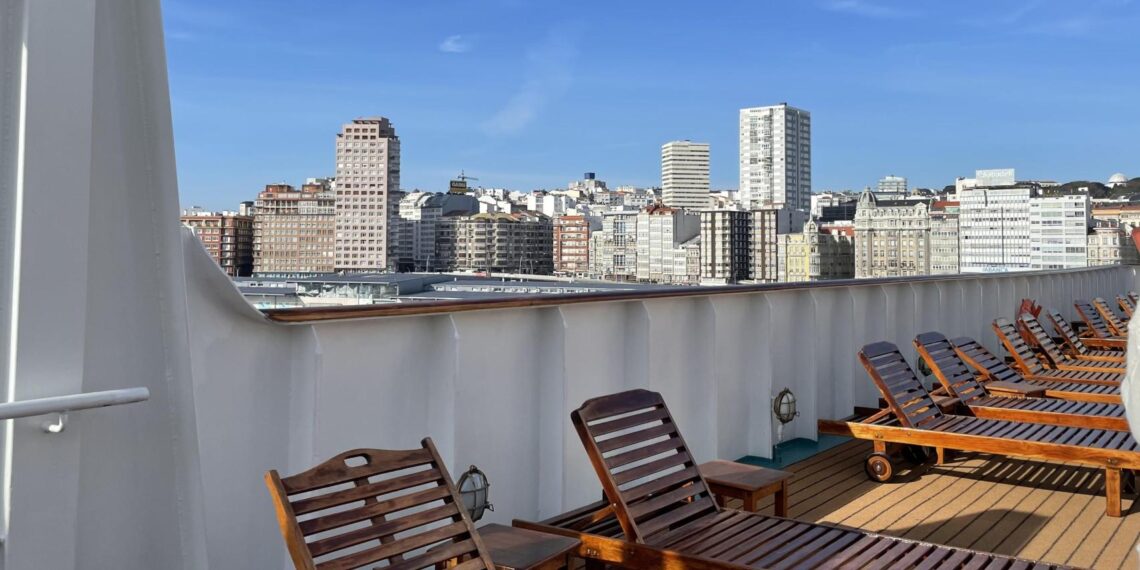 Interior del crucero World Odyssey en A Coruña.