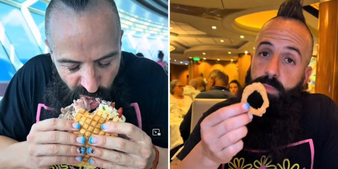 Enseña todo lo que se come en un día durante un crucero por el Caribe y la gente alucina: "Como lo amortizas"
