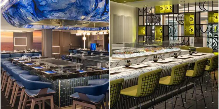 Dos de los restaurantes más exclusivos del Aqua de Norwegian Cruise Line.