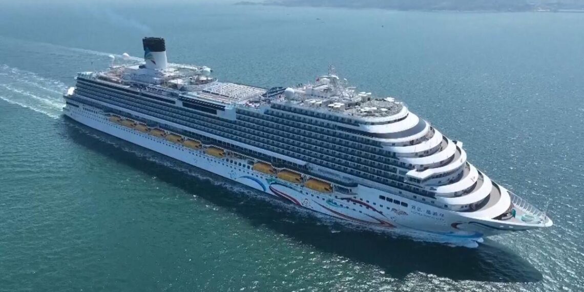 el primer crucero de fabricación china que marca un hito en la industria naval