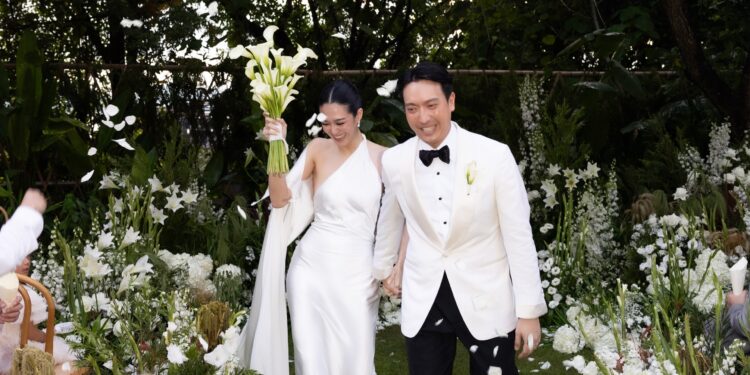 This Bakery Owner Bride Designed Her Own Cake for Her Thailand Garden Wedding