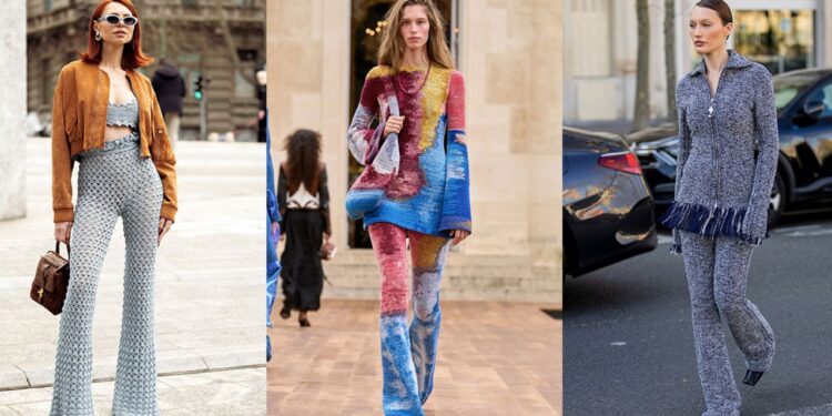 Cómo llevar pantalones tejidos de punto en tendencia para Primavera-Verano 2025