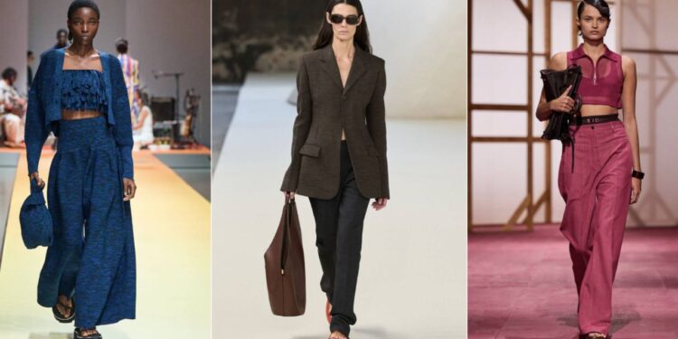 Las pasarelas dictan que los pantalones en tendencia se llevan con sandalias planas en Primavera-Verano 2025